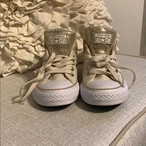 Gold Converse Chuck Taylor low tops